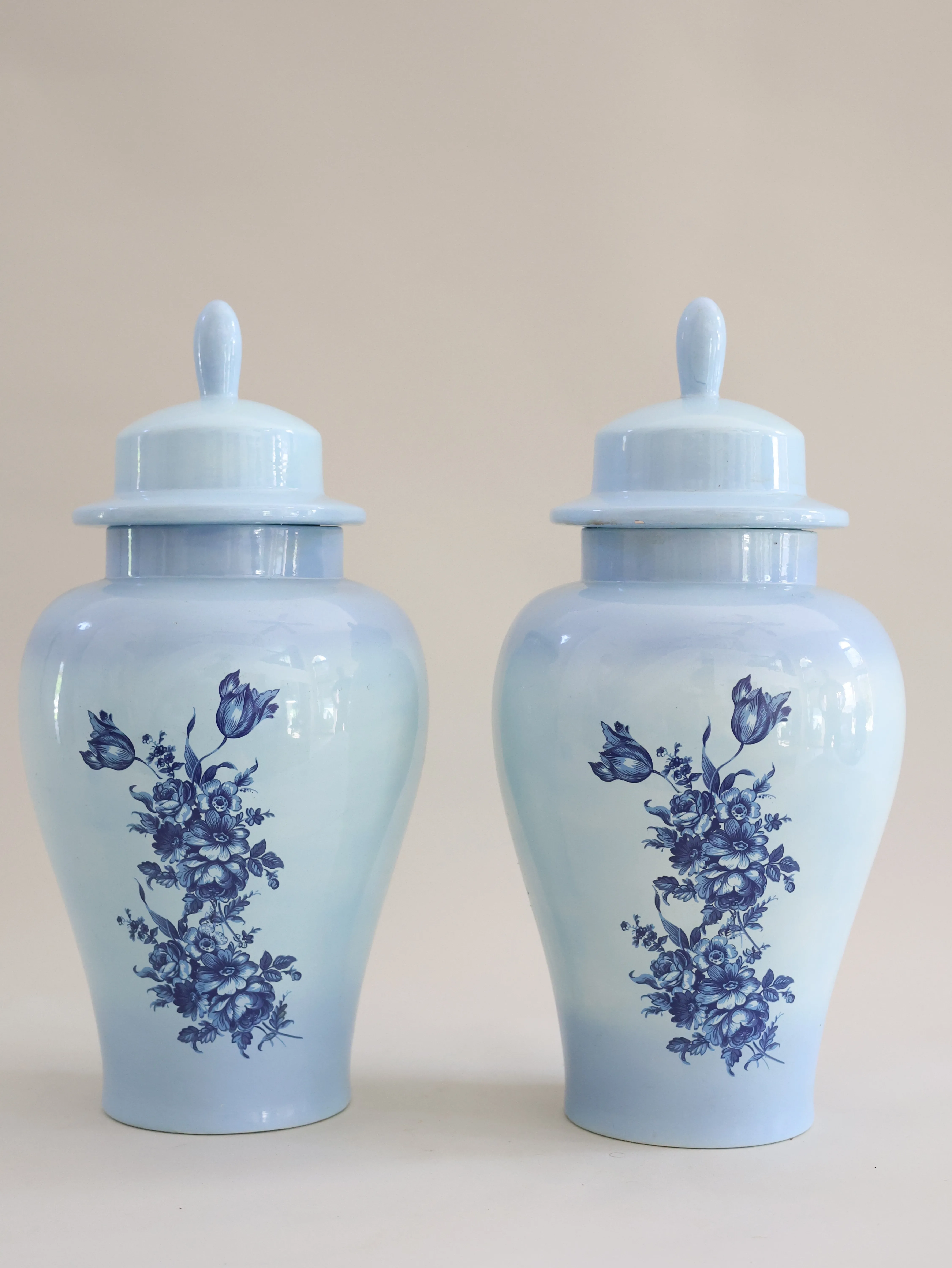 Blue Flowers Ceramic Vase