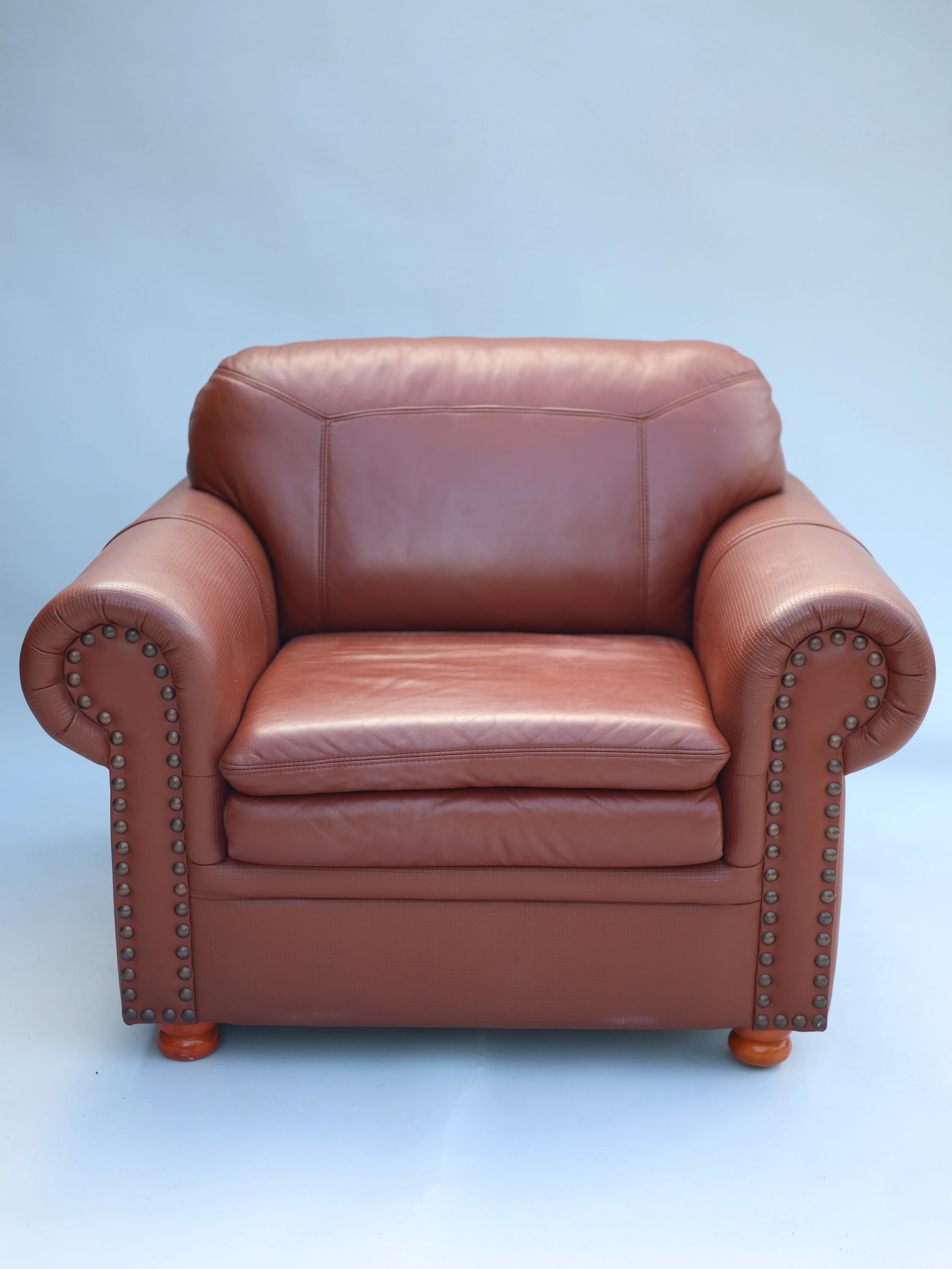 Edna Orange Leather Chair
