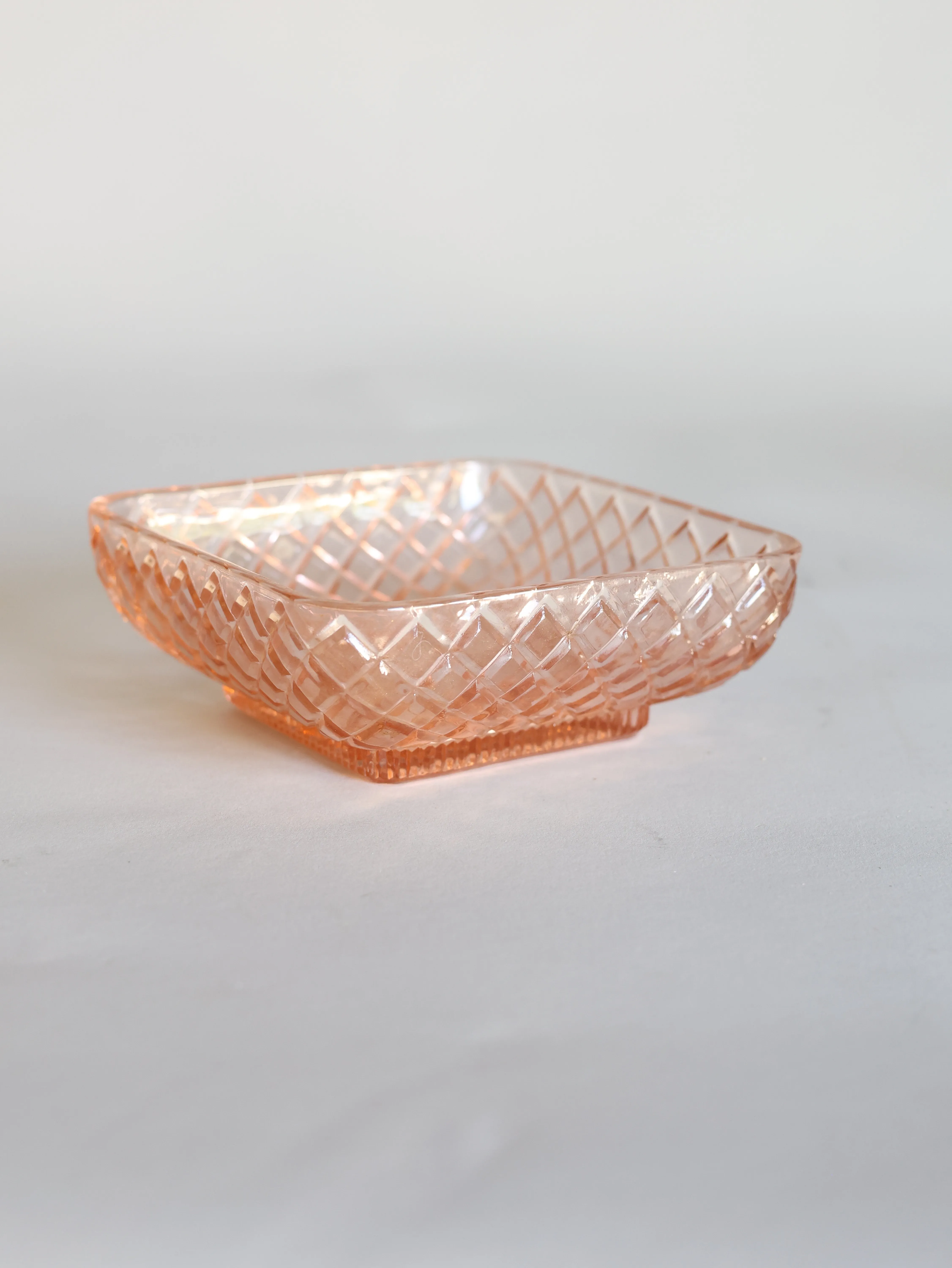 Pink crystal bowl
