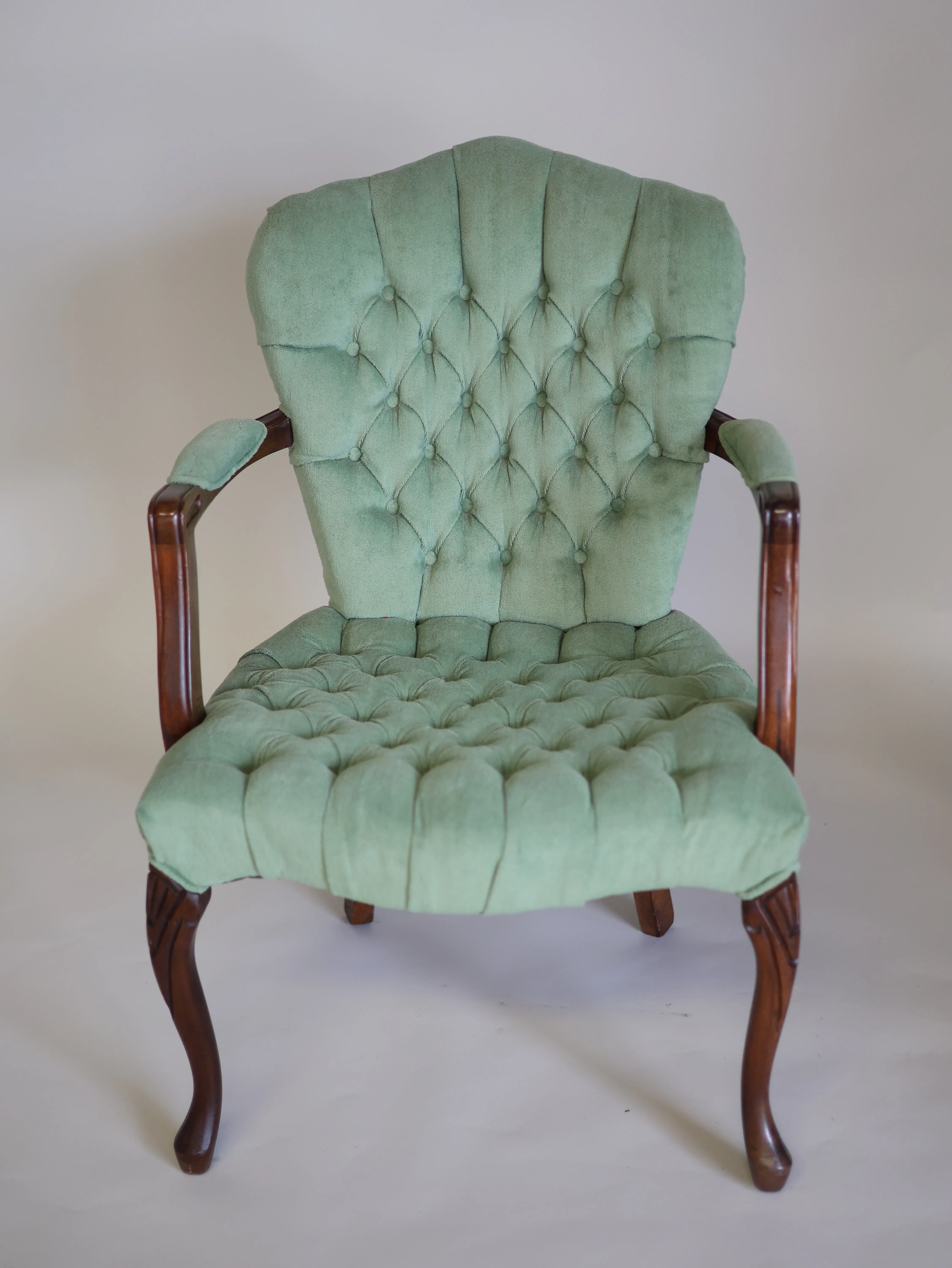 Alice teal upholstered armchair