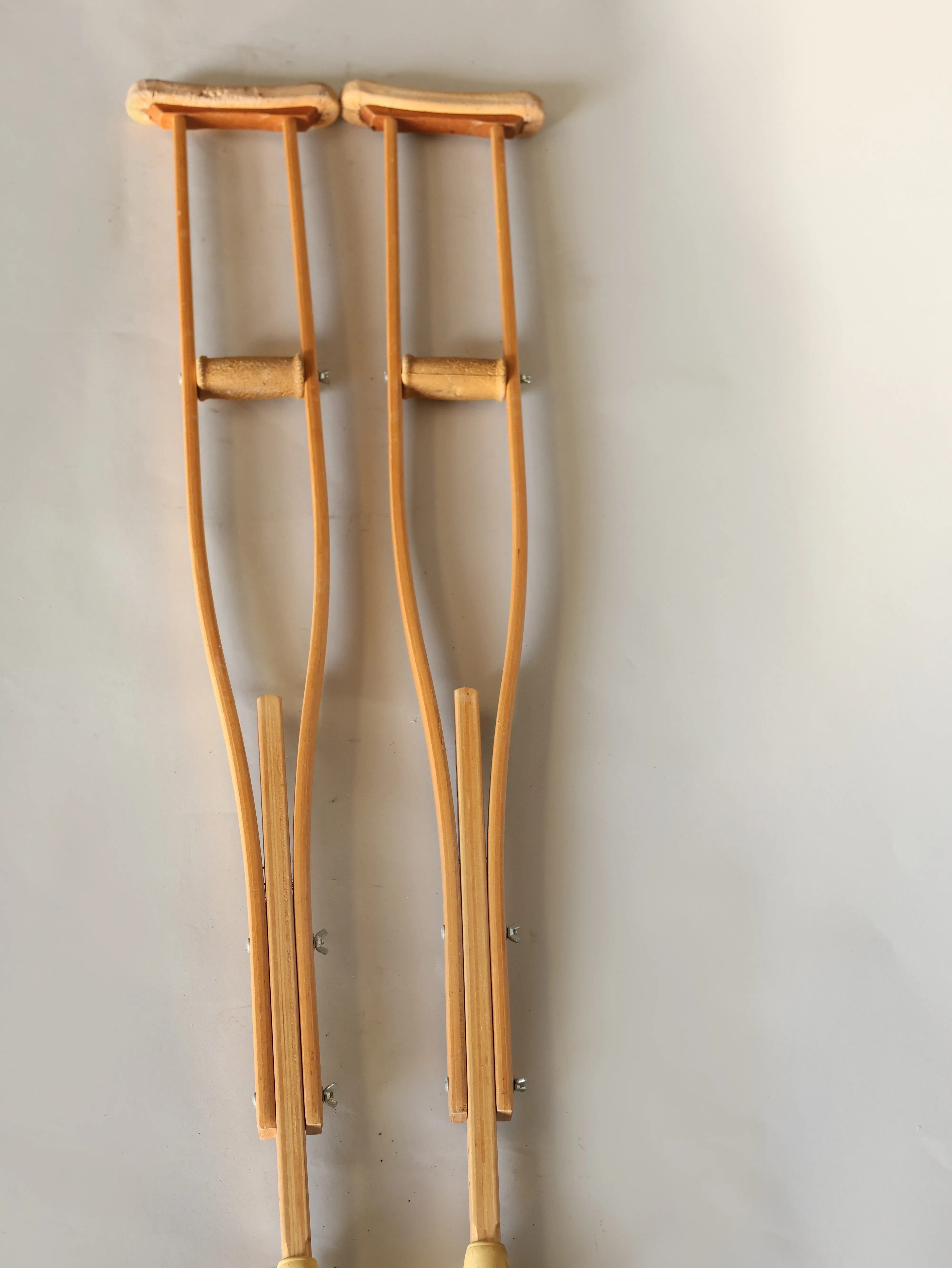 Vintage Wooden Crutches adjustable
