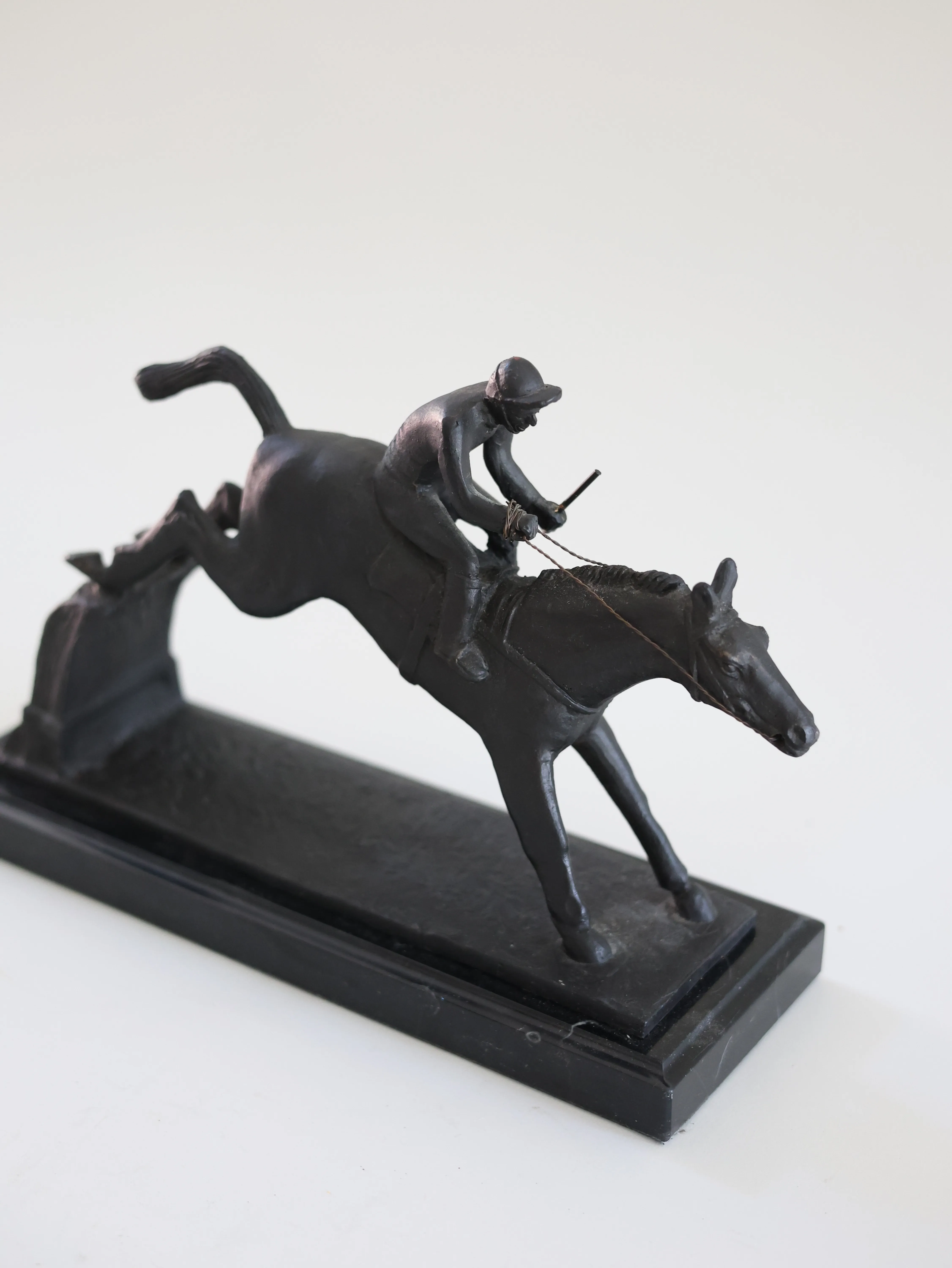 Horse And Jockey Racing Marble Base