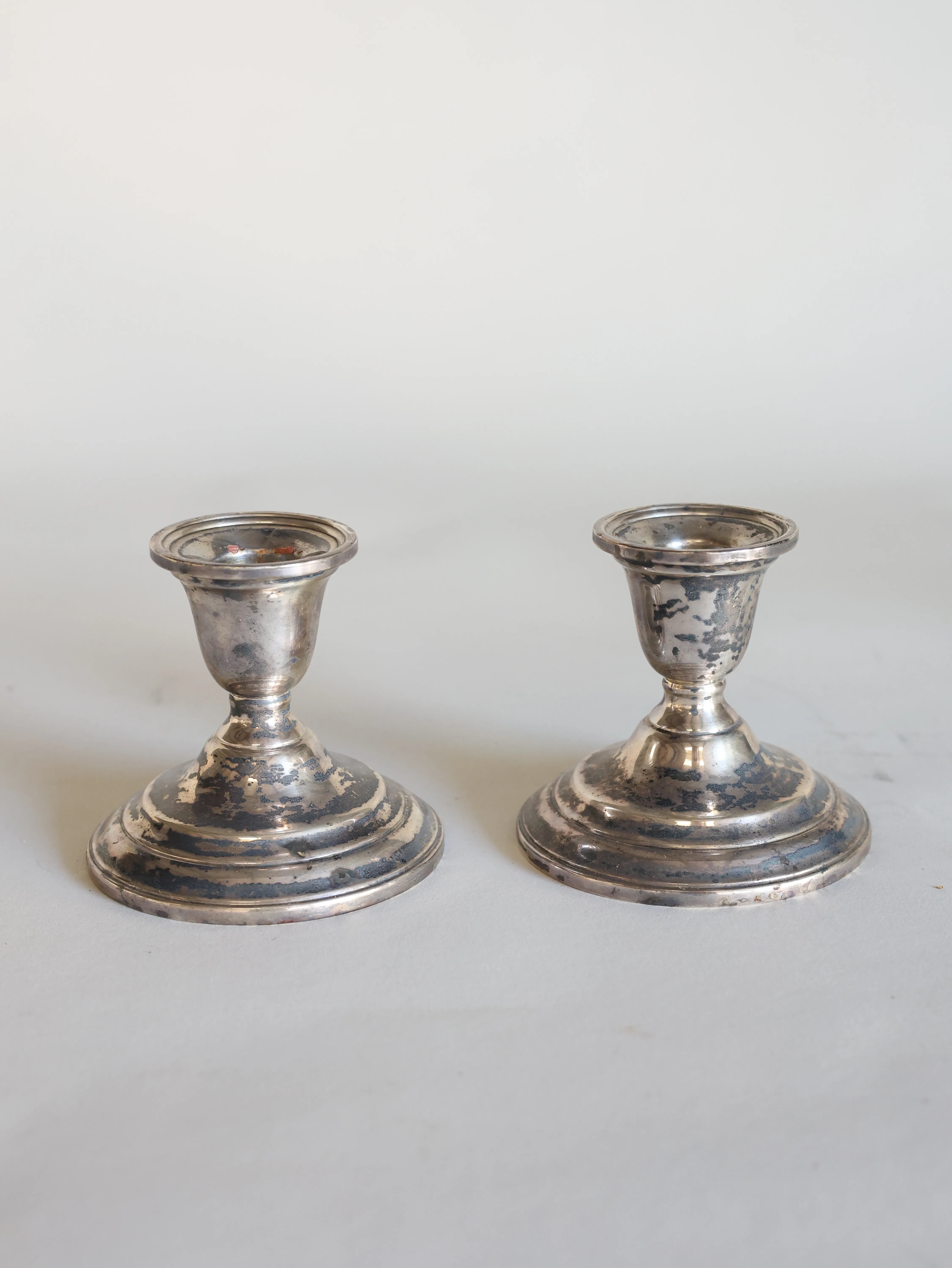 Candlestick holders silver