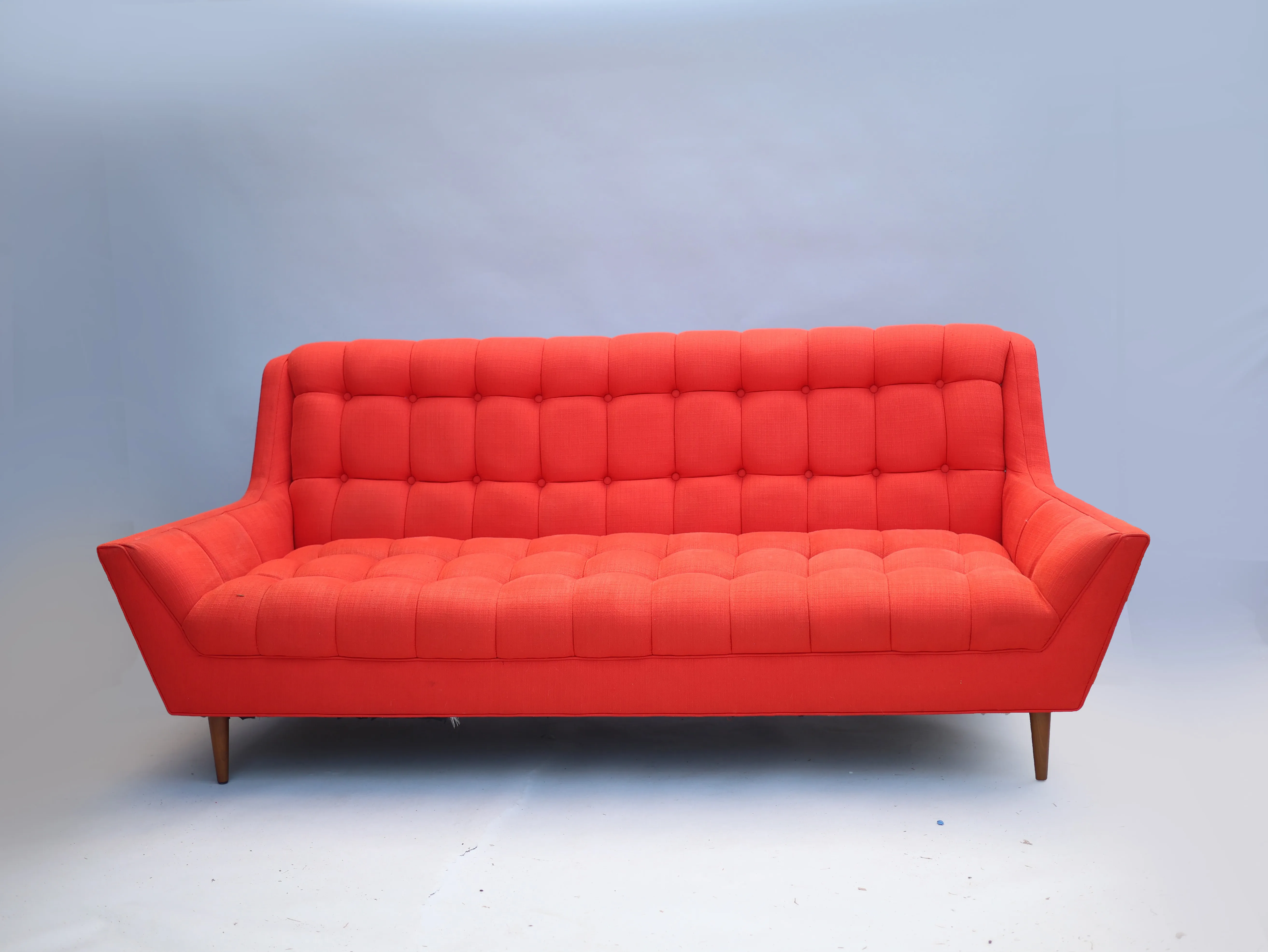 Daisy Retro Red Tufted Sofa