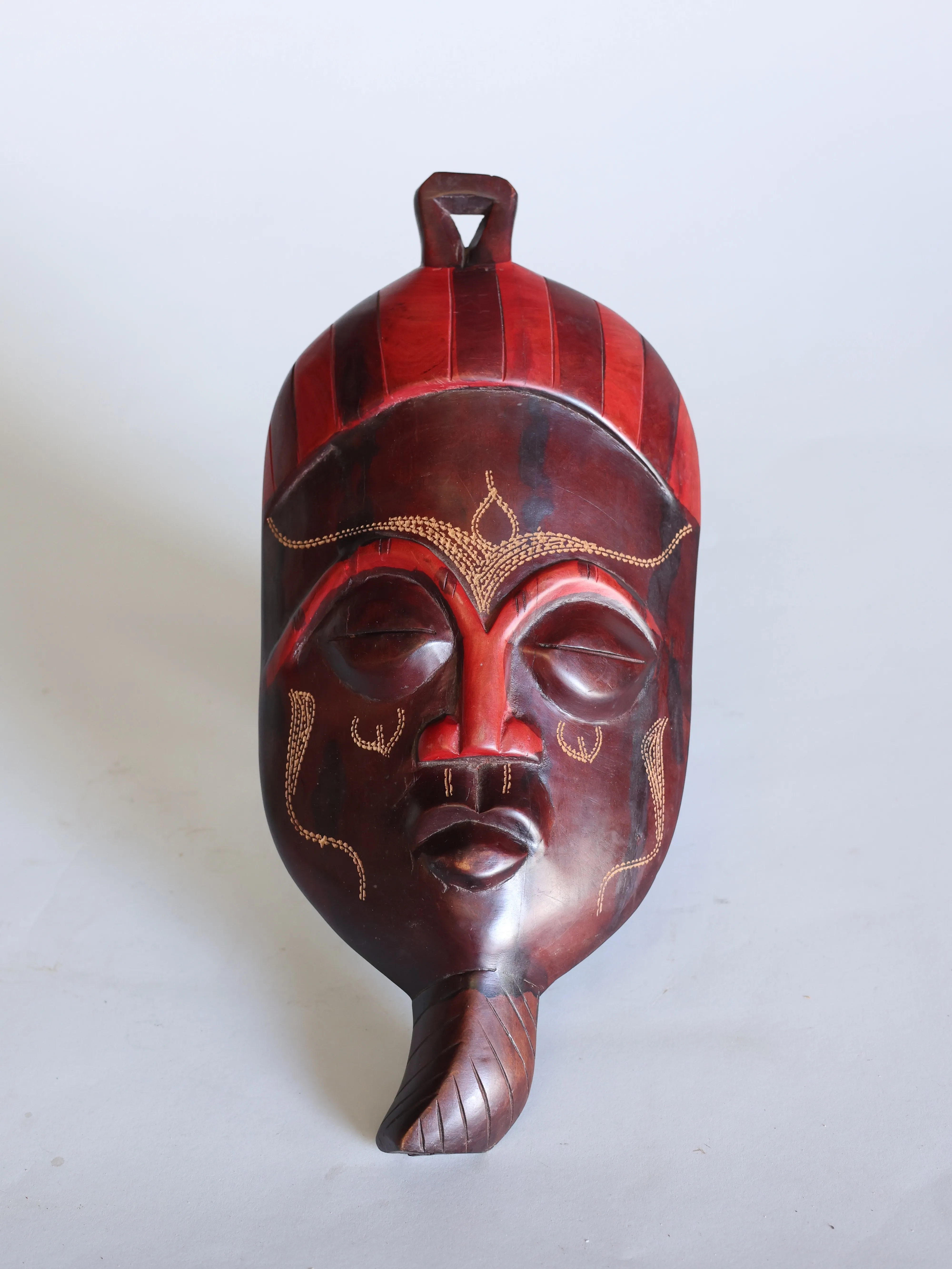 Tribal Mask Red and brown