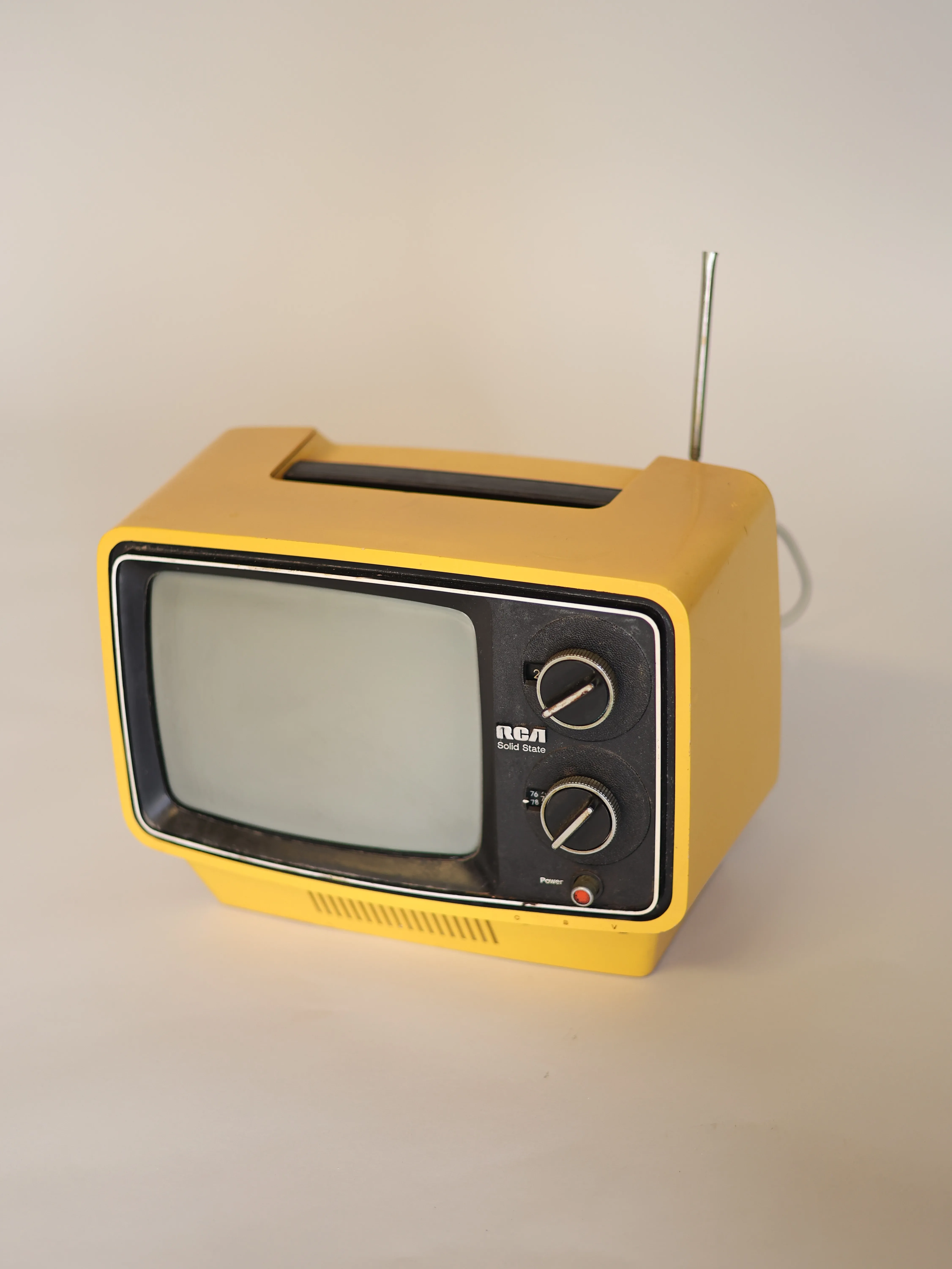 Mid Century Rca Yellow TV
