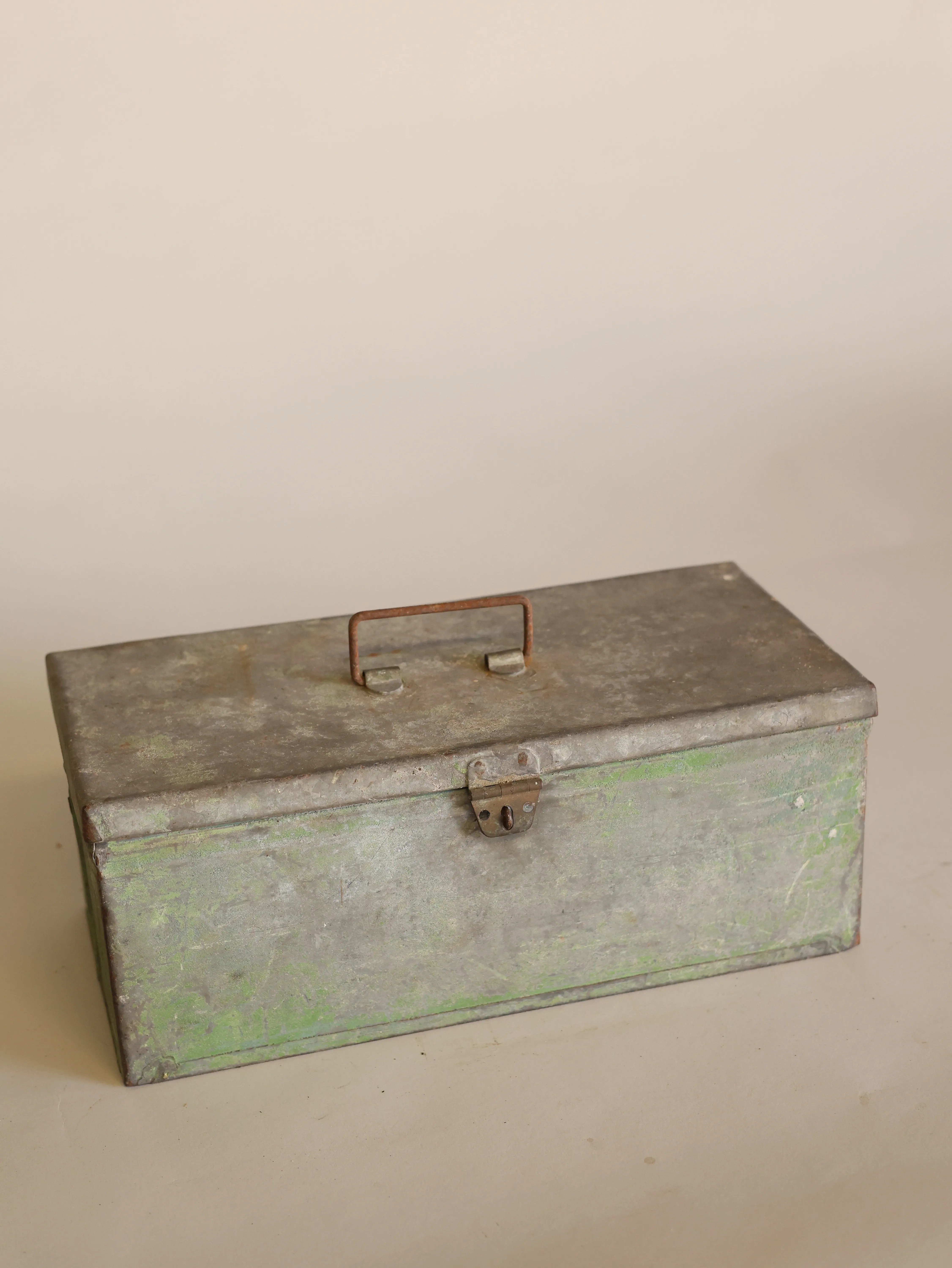 Green rusty metal box