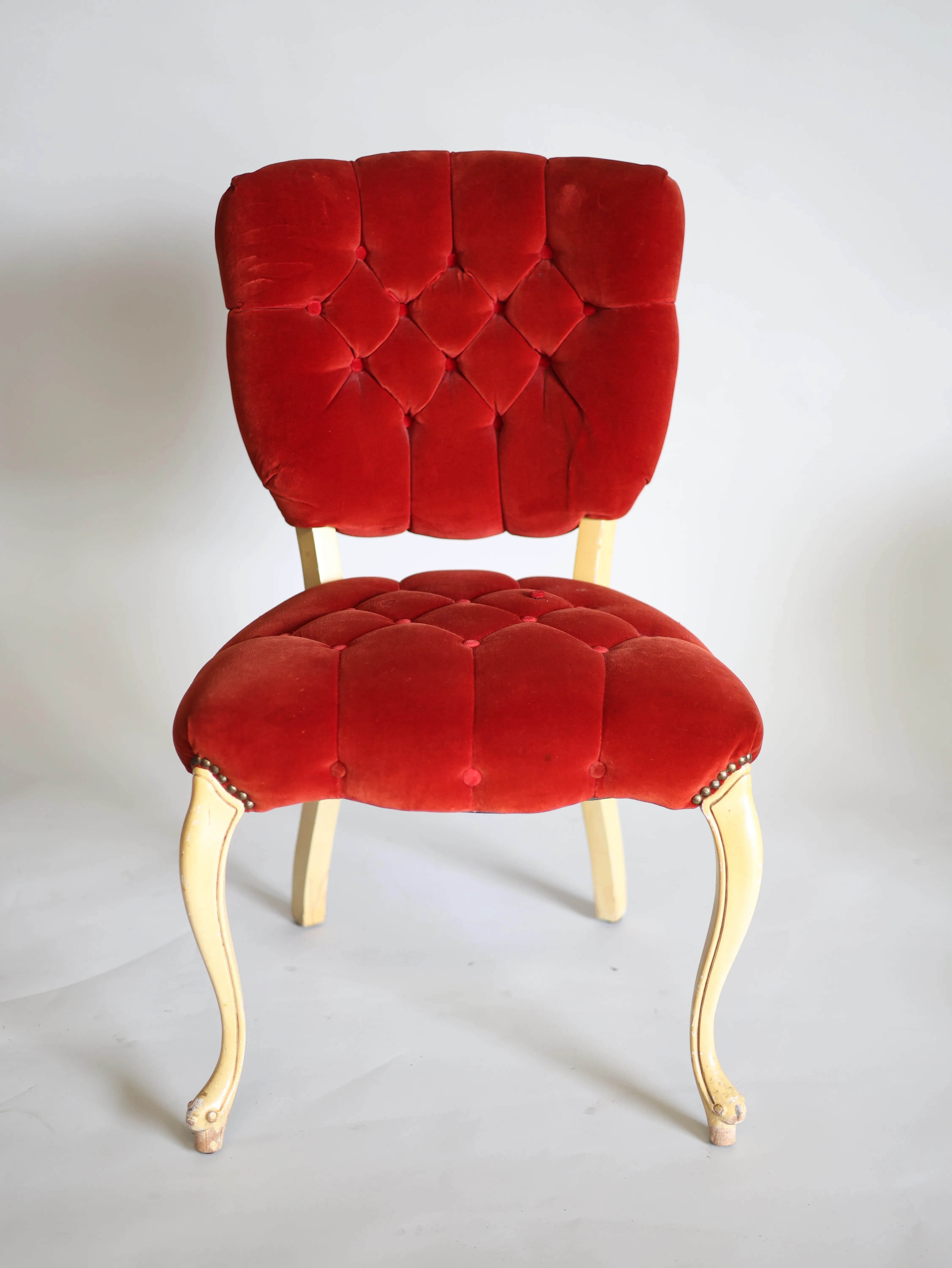 Agatha Red Velvet Chair
