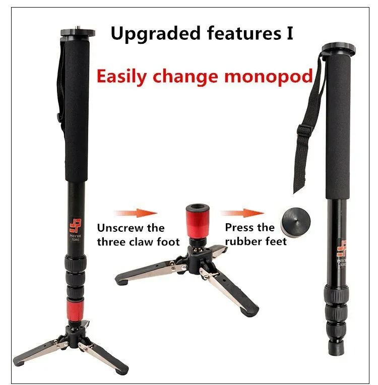 Psyche Monopod 3202 with base foot for DSLR SLR camera,DV Unipod tripod