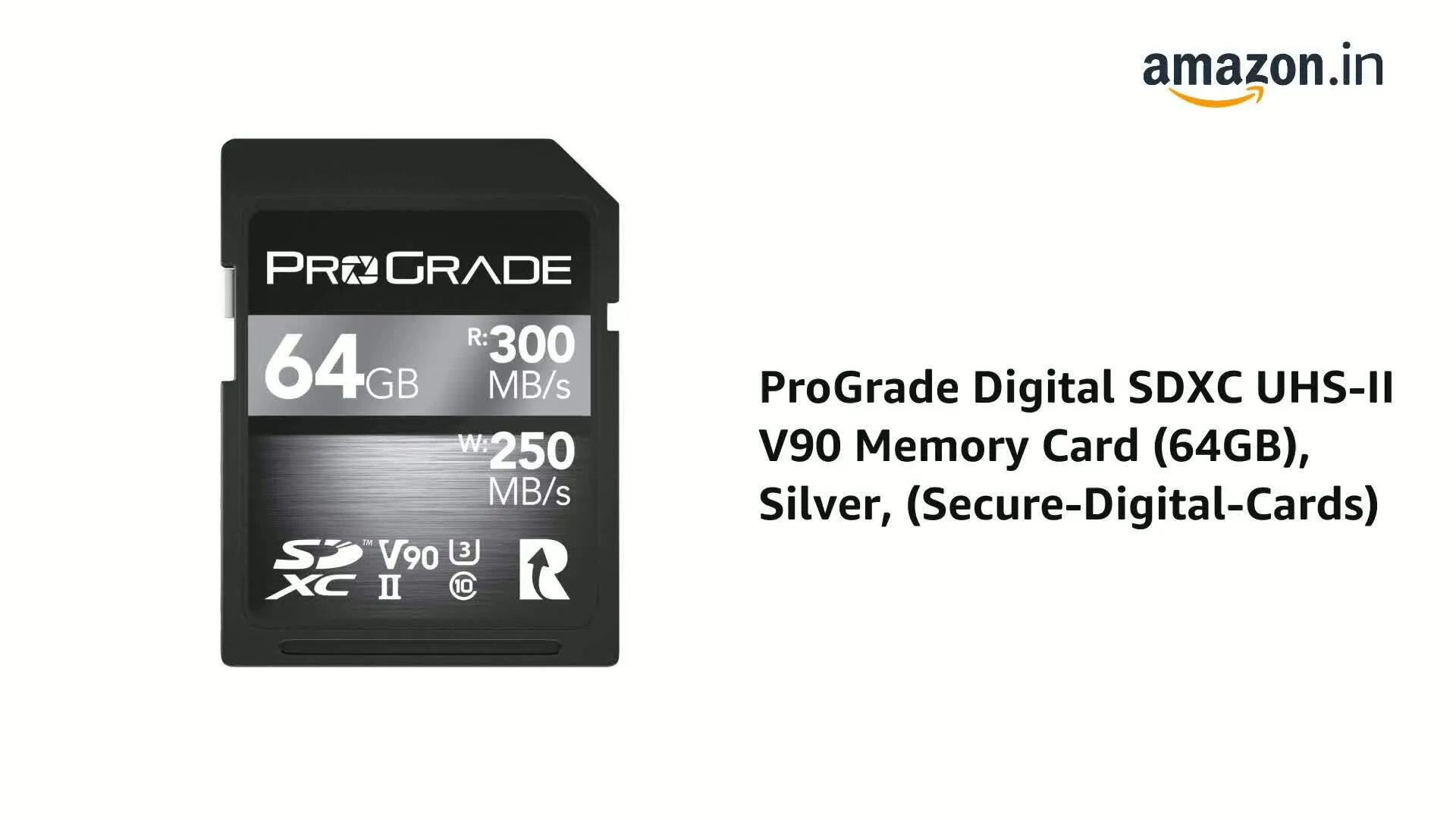 ProGrade 64 GB SDXC V90 , Silver, Memory Card