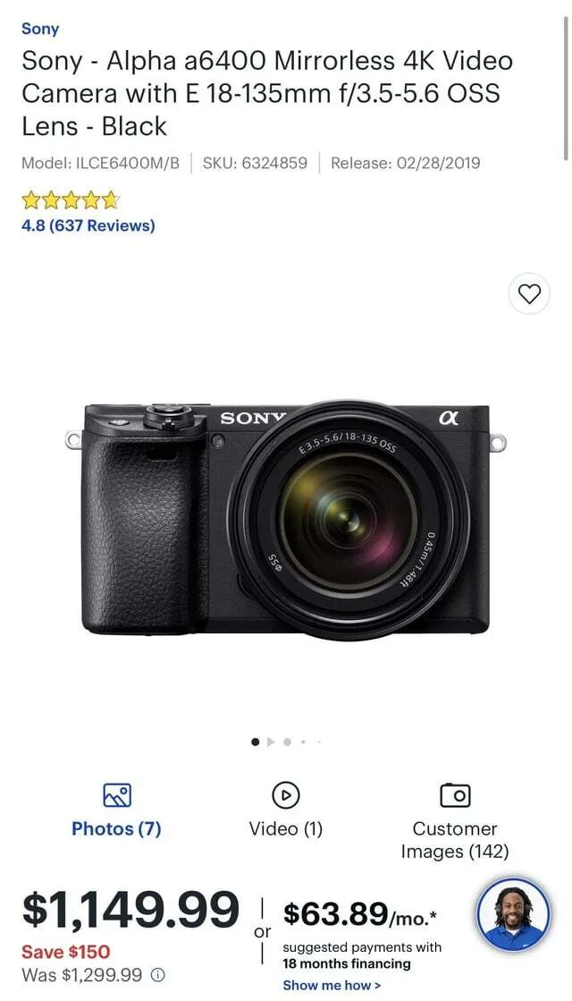 Sony a6100 Camera With Sony E PZ 18-105mm f/4 G OSS Lens ( COMBO )