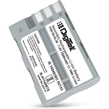 DIGITEK EN-EL 3E Rechargeable Li-ion (1500mAh) Battery Packs for Nikon Digital Camera
