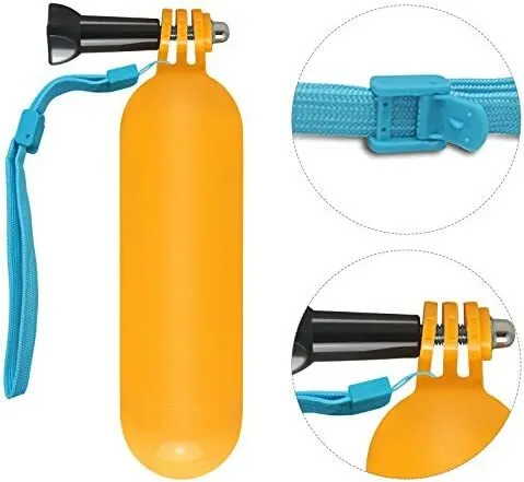 Floating Hand Grip Floaty Handheld Monopod For GoPro 9 / 10 Black (Yellow)