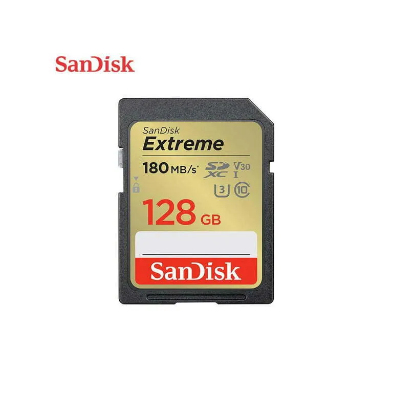 SanDisk Extreme SD 128 GB 180MB/s Read & 90MB/s Write Card