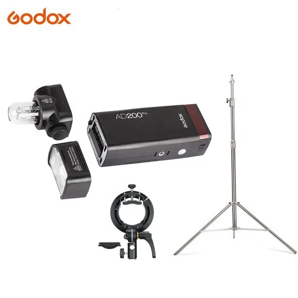 Godox AD200 Pro + Softbox + 14ft Heavy Stand ( BUNDLE )
