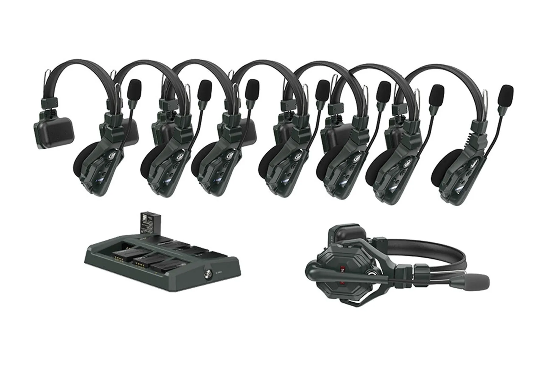 Hollyland Solidcom C1-8S Full-Duplex Wireless DECT Intercom System with 8 Headsets (1.9 GHz)