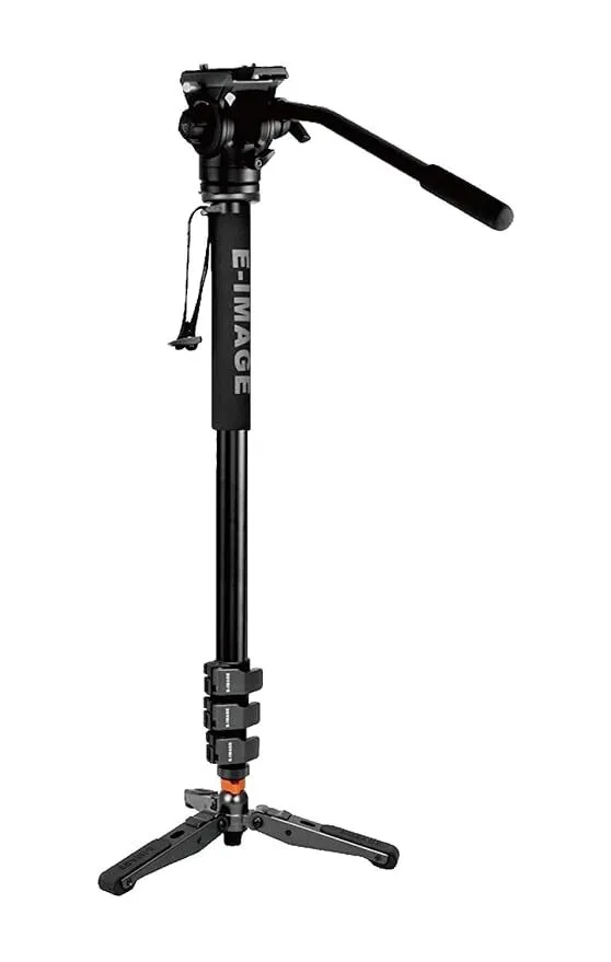 E-Image Powerpak 4 Stage Aluminum Monopod With Fluid Head, MA600+610FH