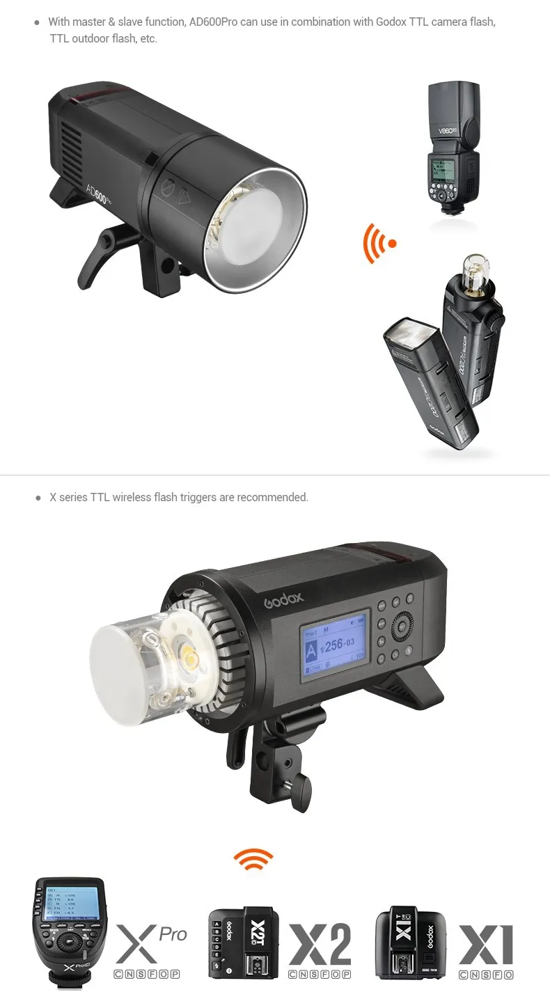 Godox AD600 Pro + 120cm Softbox + Heavy Stand ( BUNDLE )