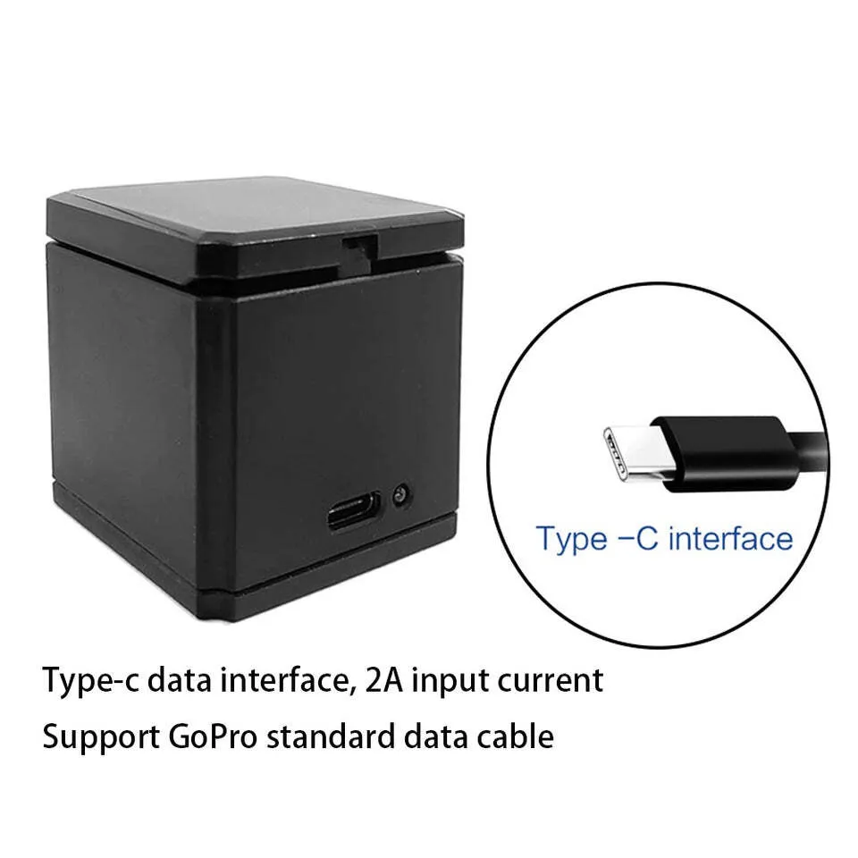 yantralay 3-Channels USB Battery Charger with Type-C Charger For Gopro 9/10/11/12/13