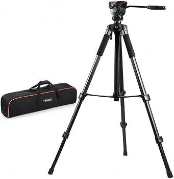 E-Image EI-7010A Aluminum Professional Video Tripod with Hydraulic Fluid Head