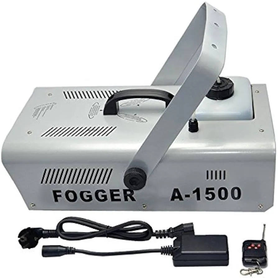 DaBeatz 1200-Watt Portable Fog Machine with Wired Remote Control for Parties, Stage Effects, Weddings, Diwali for Impressive Output (Silver)
