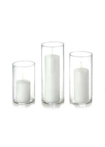 Hurricane Vases Set of 3