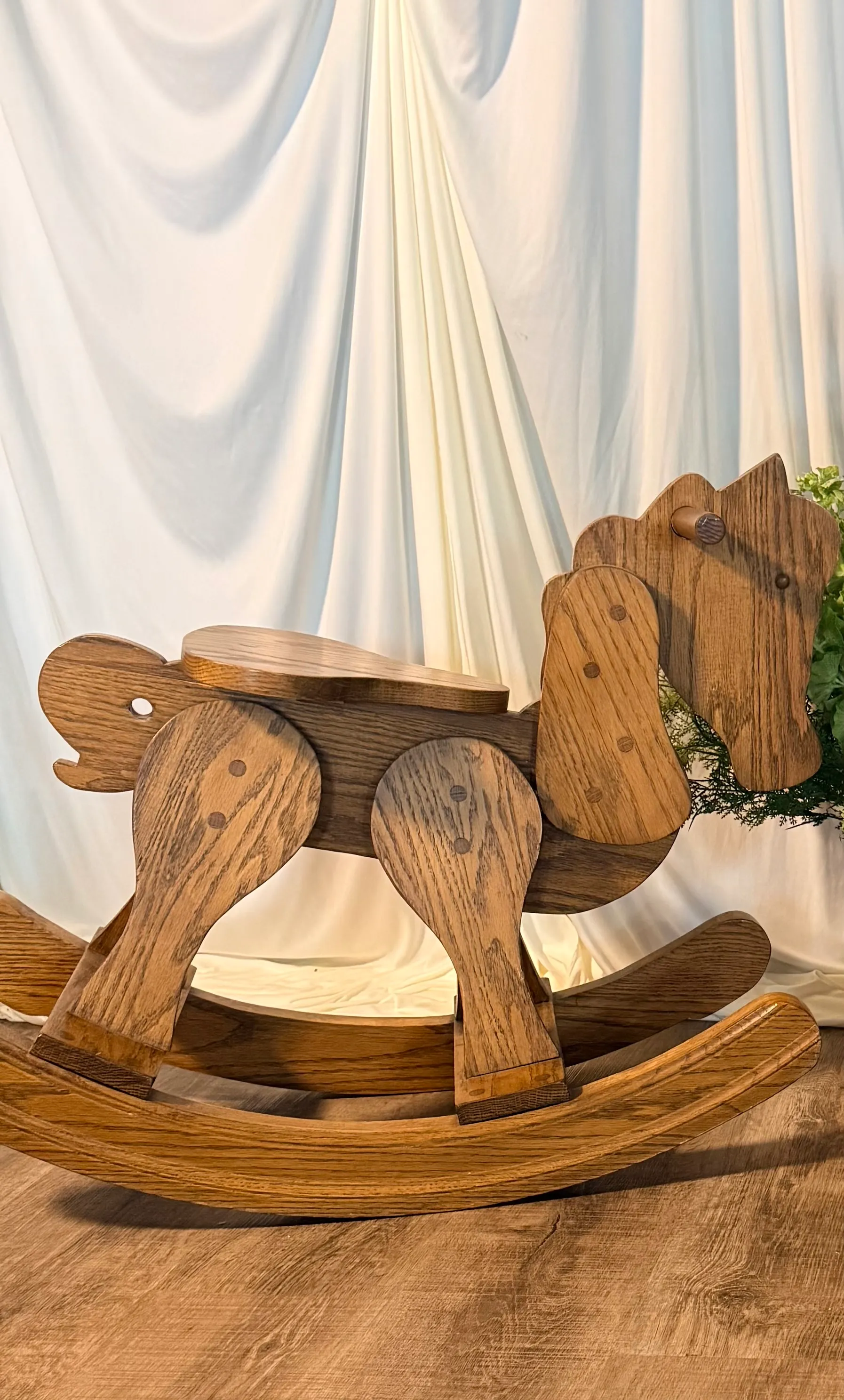 Vintage Wooden Rocking Horse