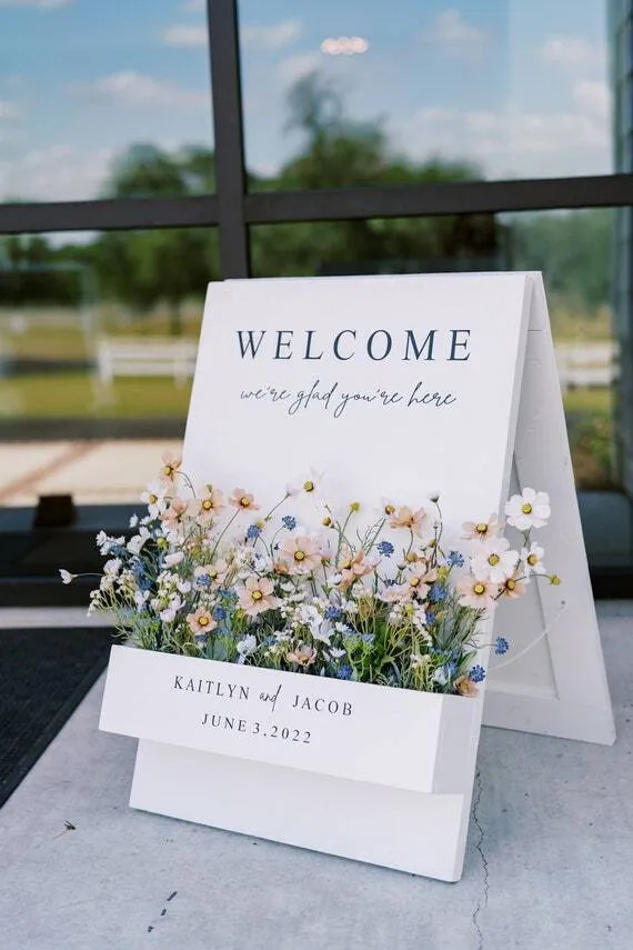 Flower Box Welcome Sign
