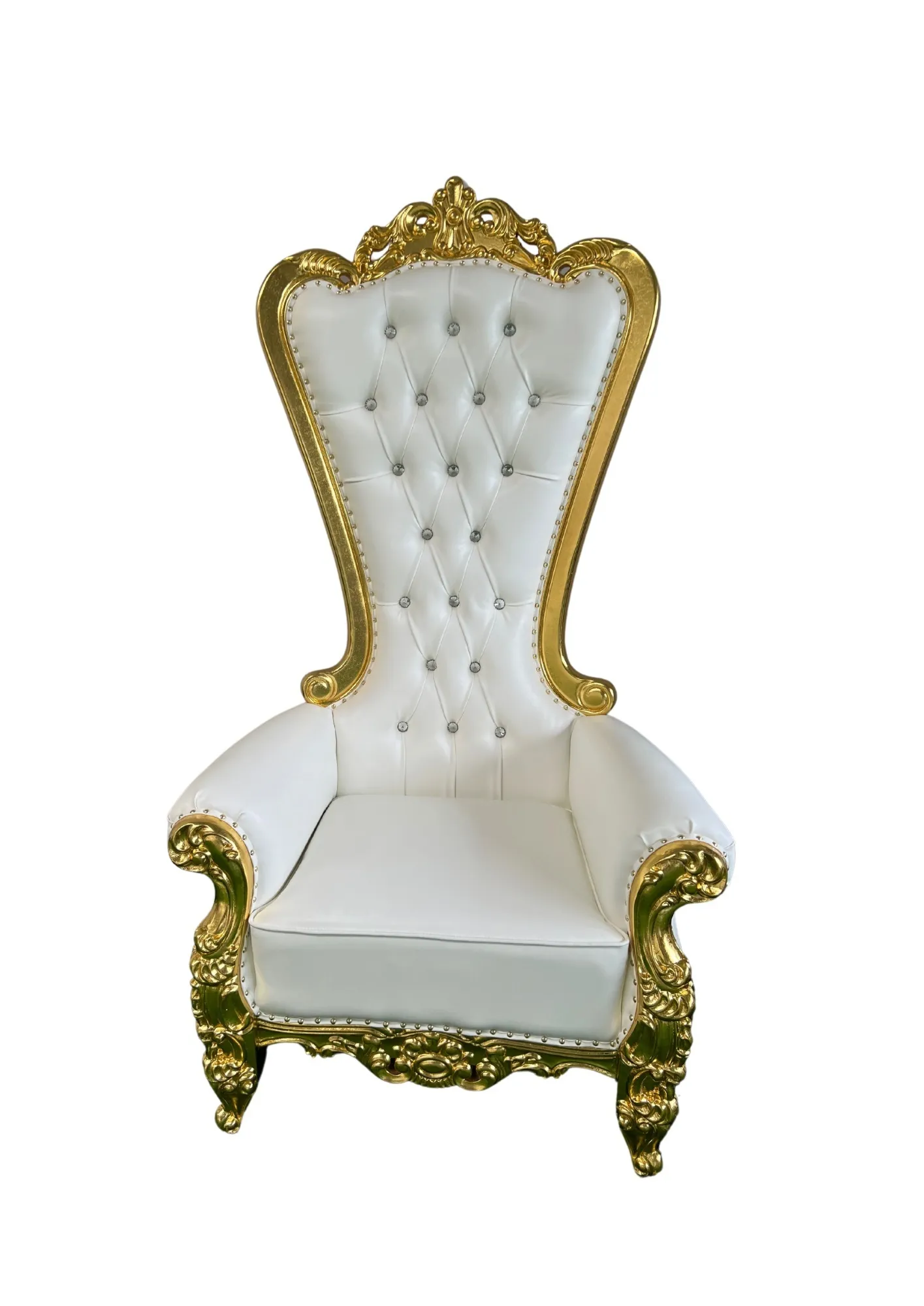 Throne chair - Gold and white