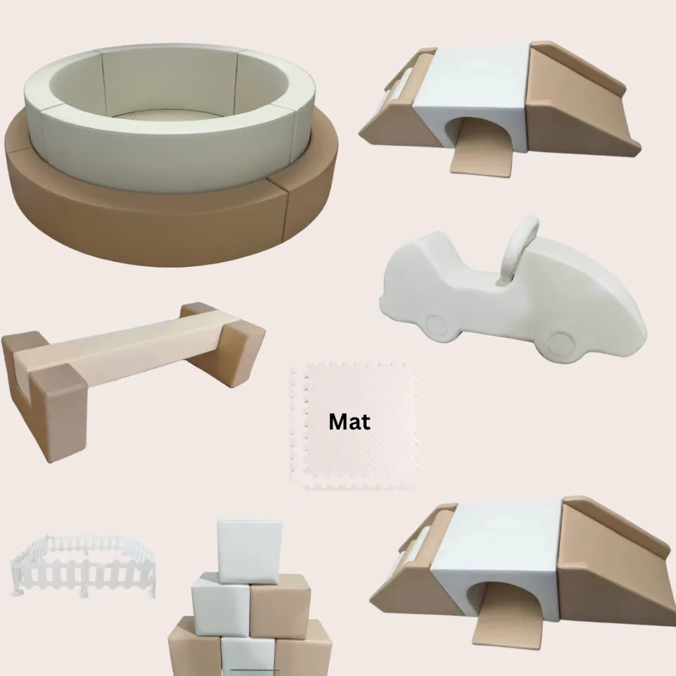 Standard Beige and White Softplay Package C hire (7 items)