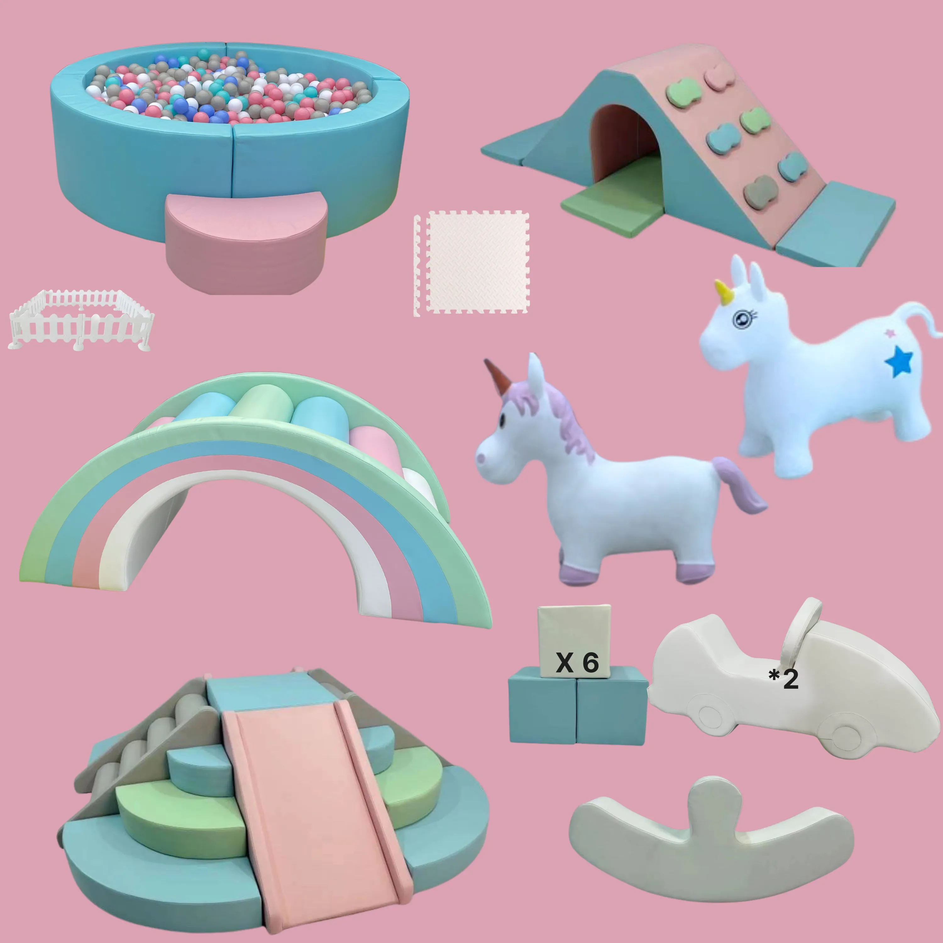 Full Set Boujee Softplay Package Hire – No Bouncy Castle  ( 12 items)