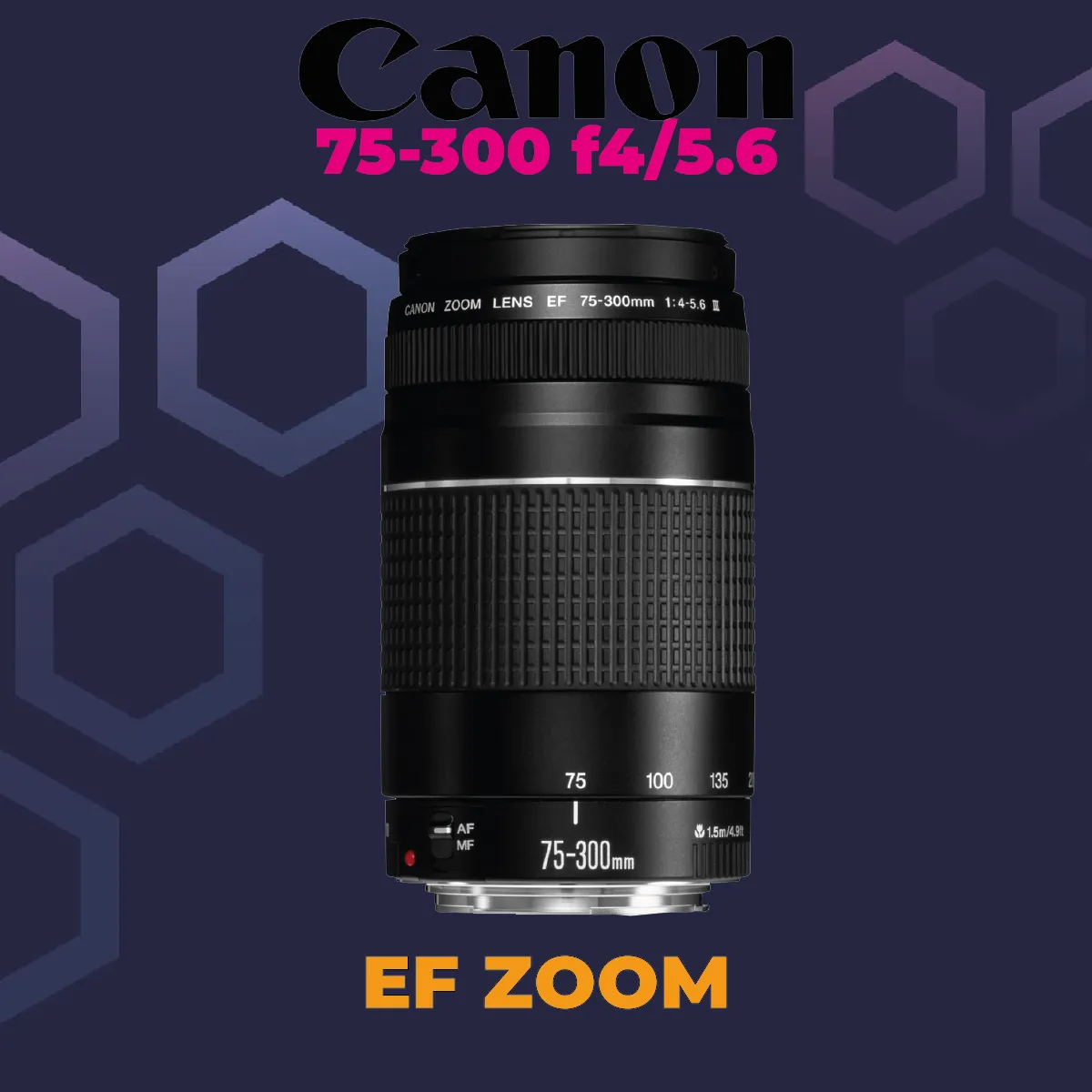 Canon 75 - 300 3.5 - 5.6 Montura ef