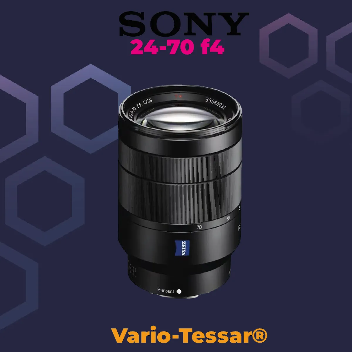 Sony Zeiss  24 - 70  4 Montura E