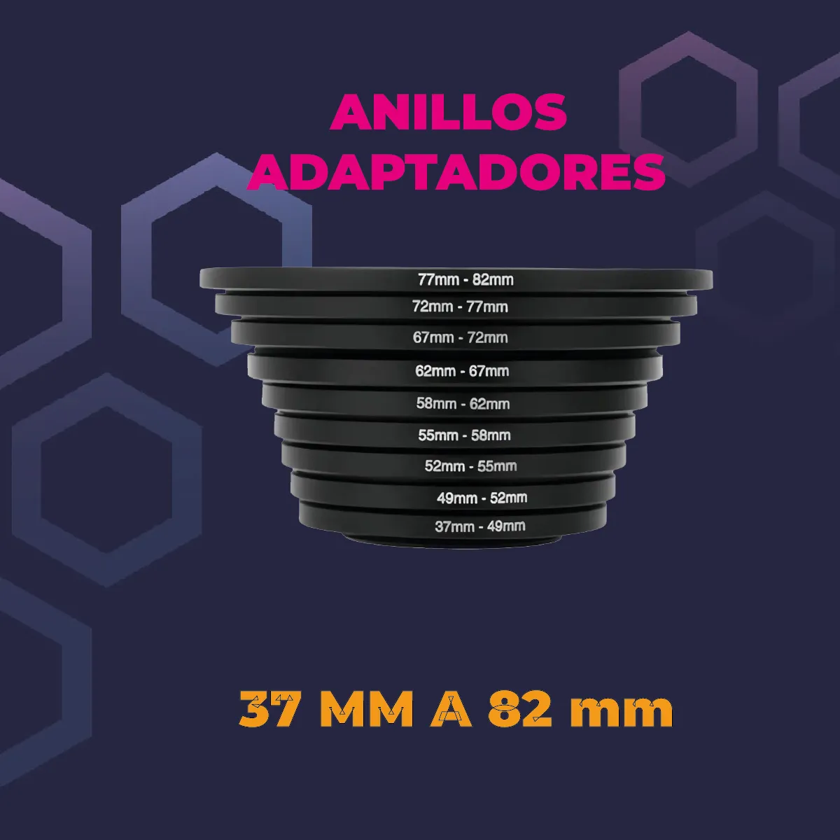 Adapatador de 37 a 82mm
