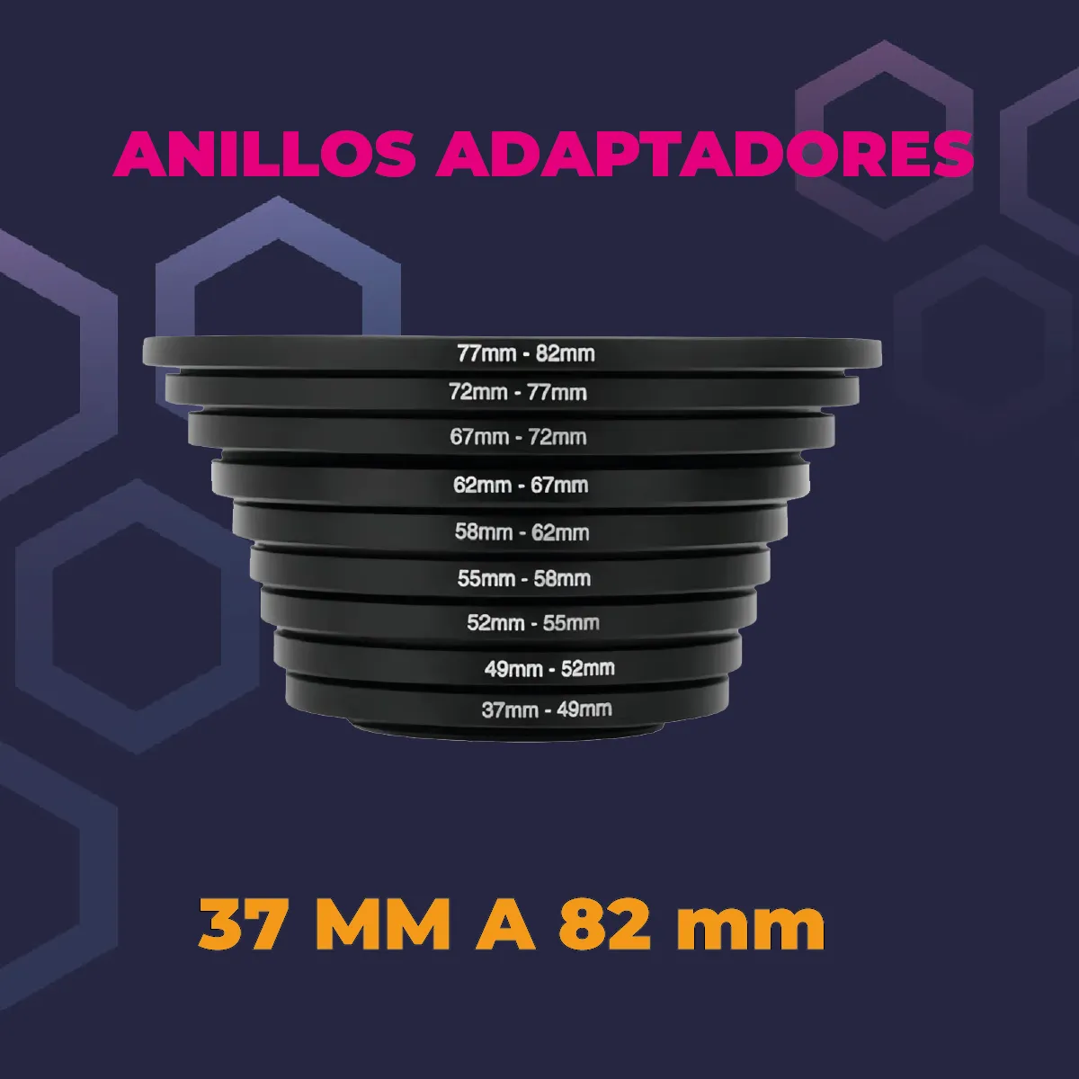 Adapatador de 37 a 82mm
