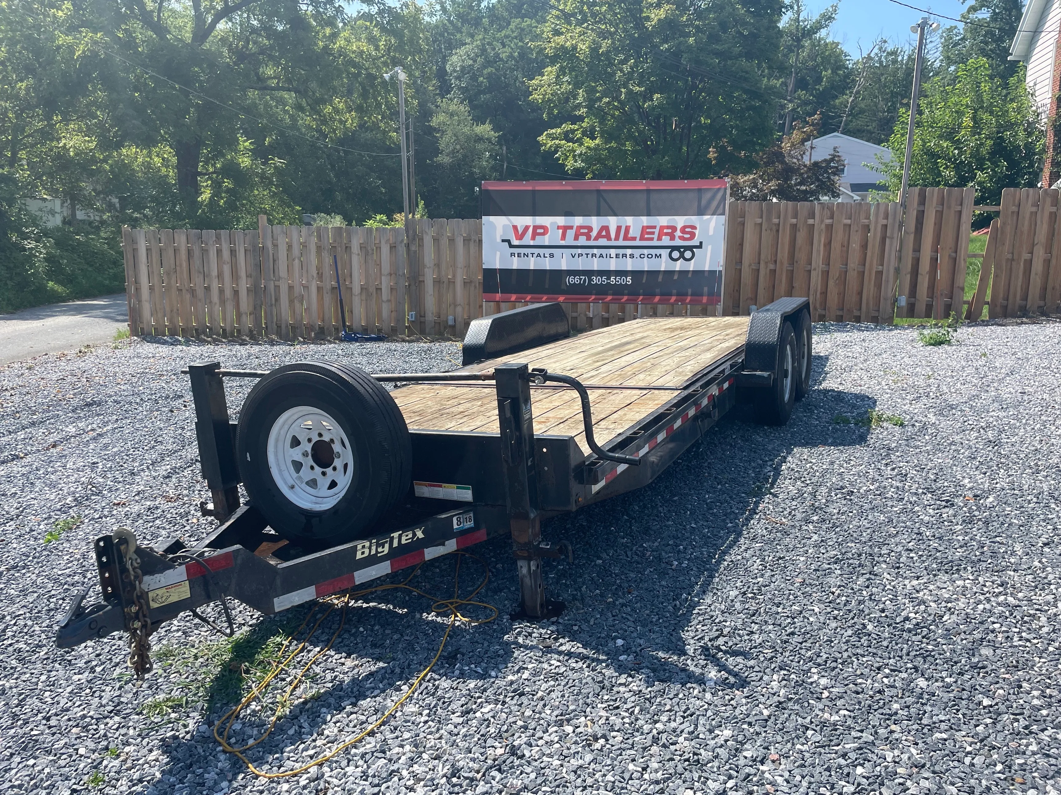 BigTex 22' Gravity tilt Equipment Trailer 