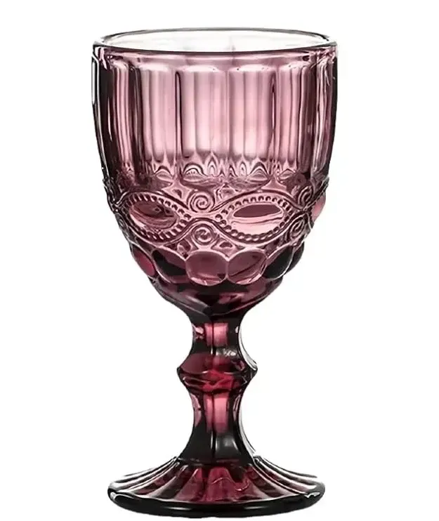 Portia purple goblet glass