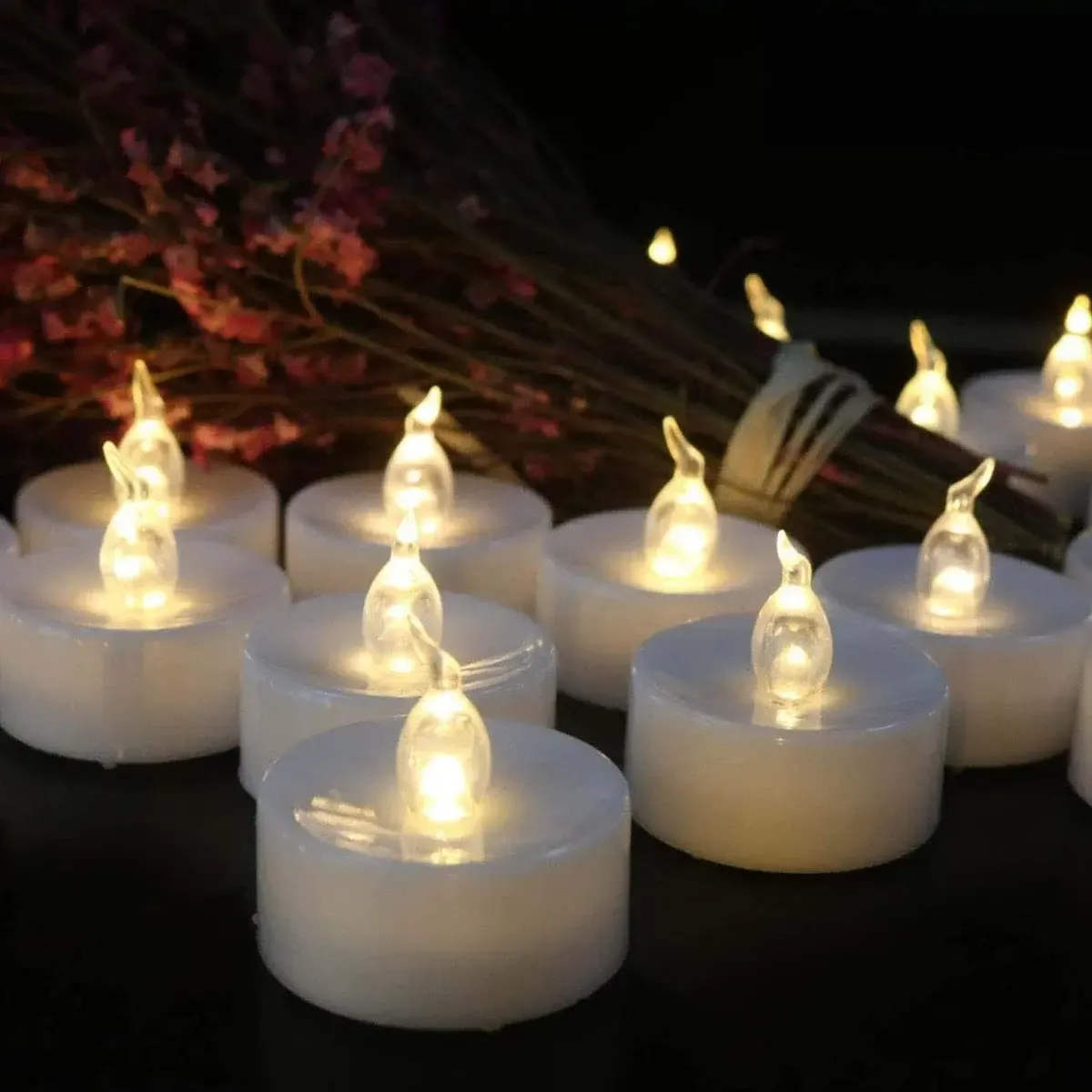 Tea light candles battery powered- set of 12