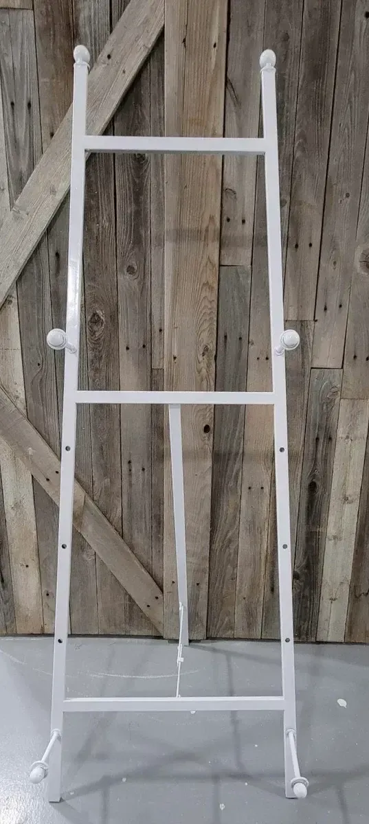 White metal floor easel 59"