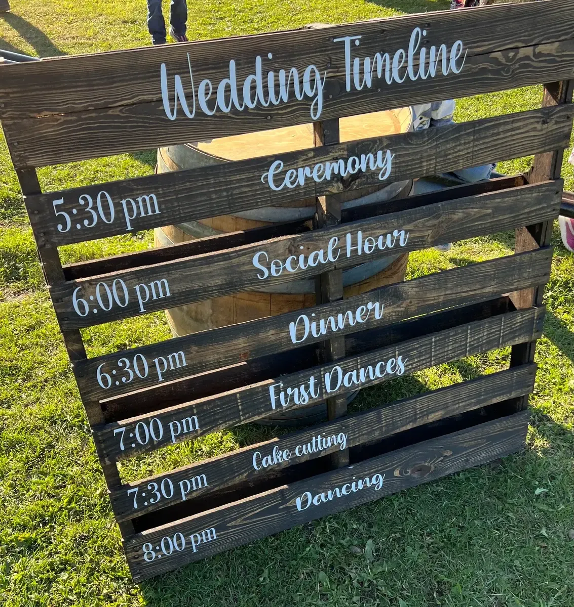 Schedule of events pallet