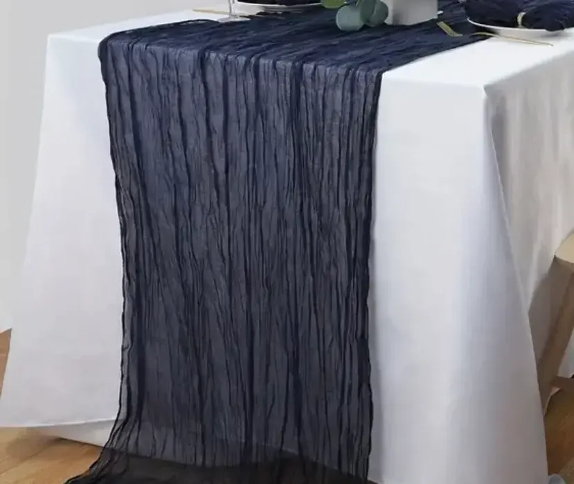 Navy blue table runner