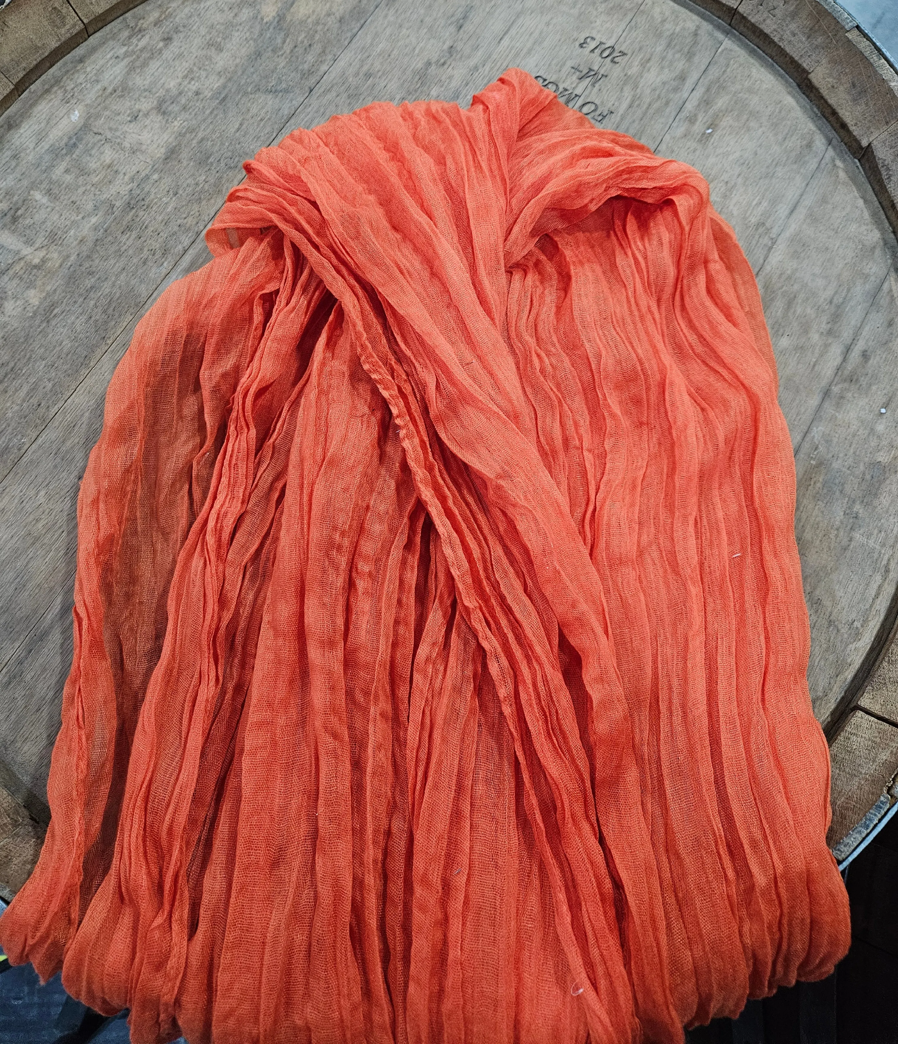 Orange table runner