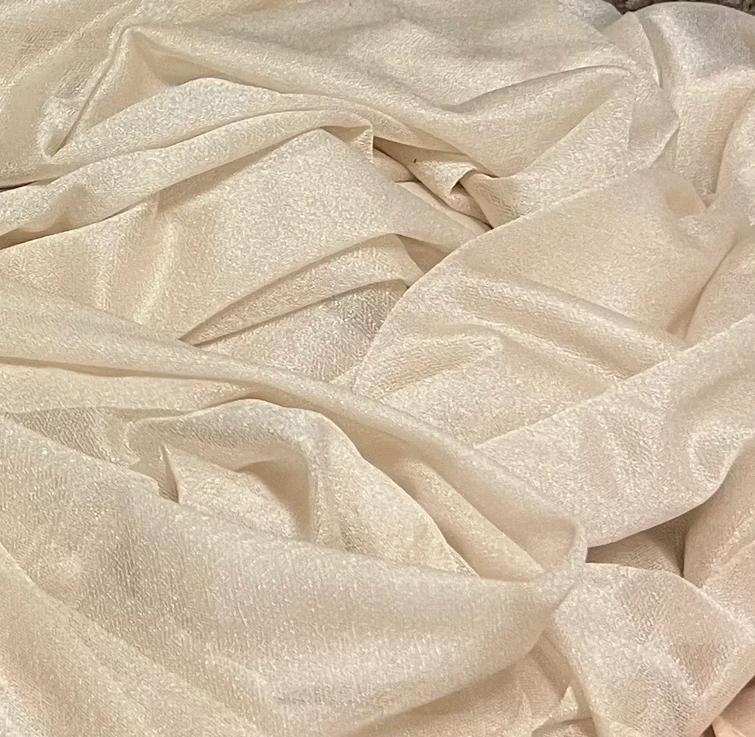 Champagne sheer shimmer drape - 24" x 18ft