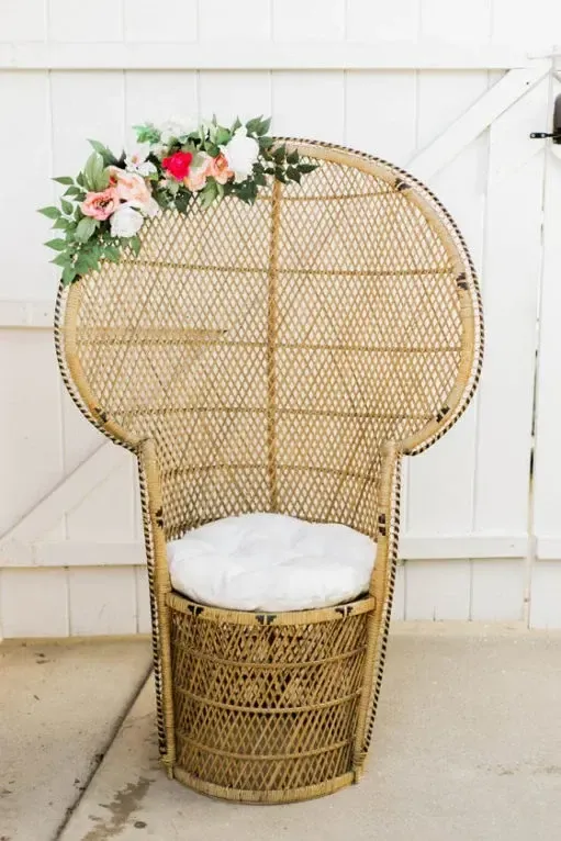 Peacock wicker chair