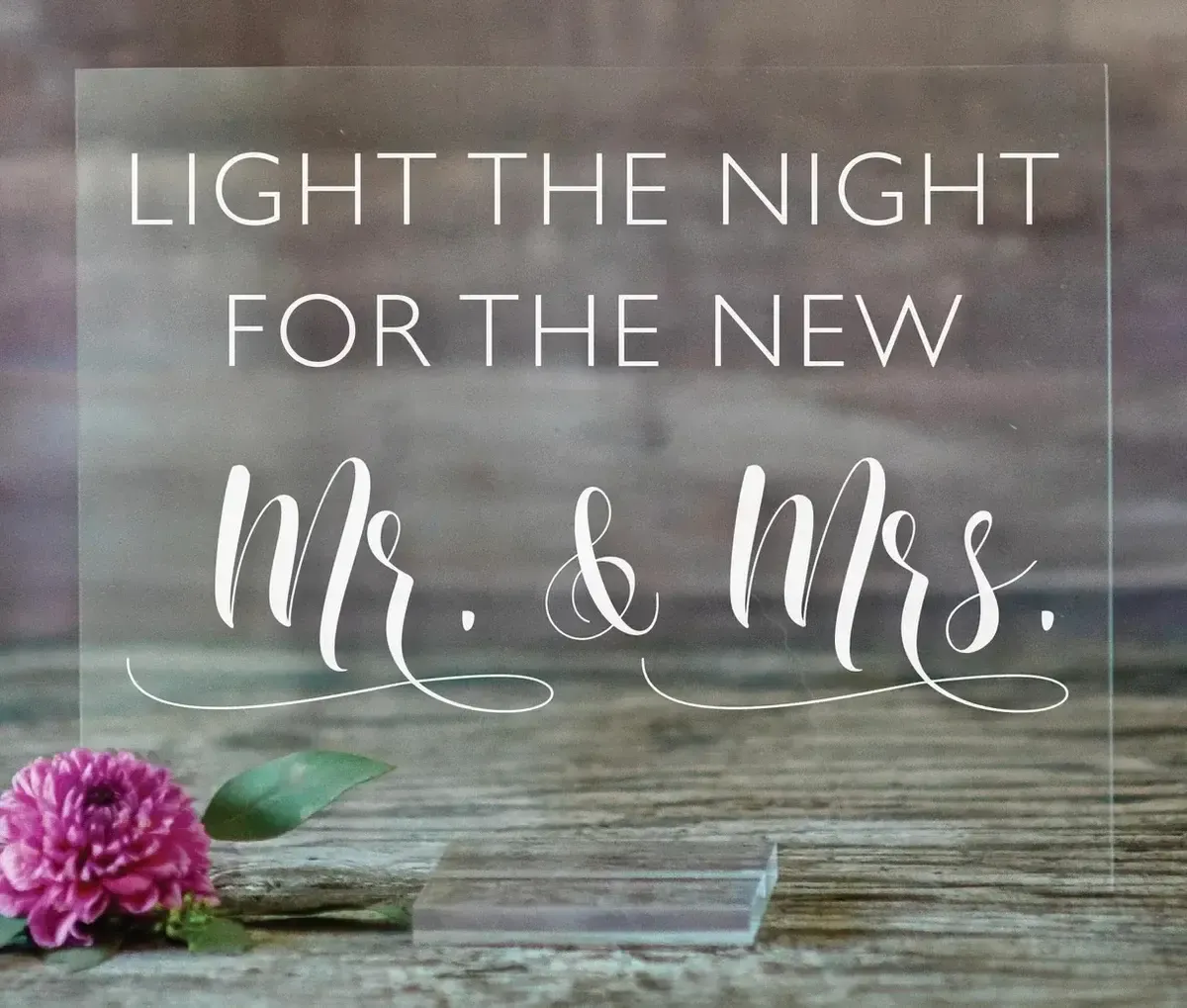 Light the night for the mr and mrs 8"x10"