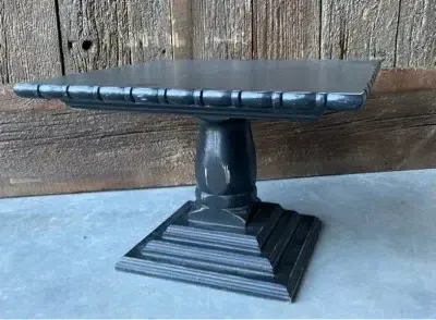Black Square Cake Pedestal