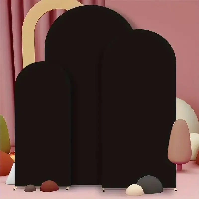 Black Fabric Stretch Arch Covers