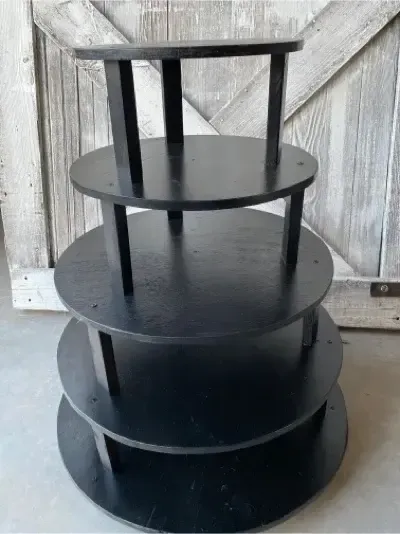 Black 5 tier cupcake dessert tower