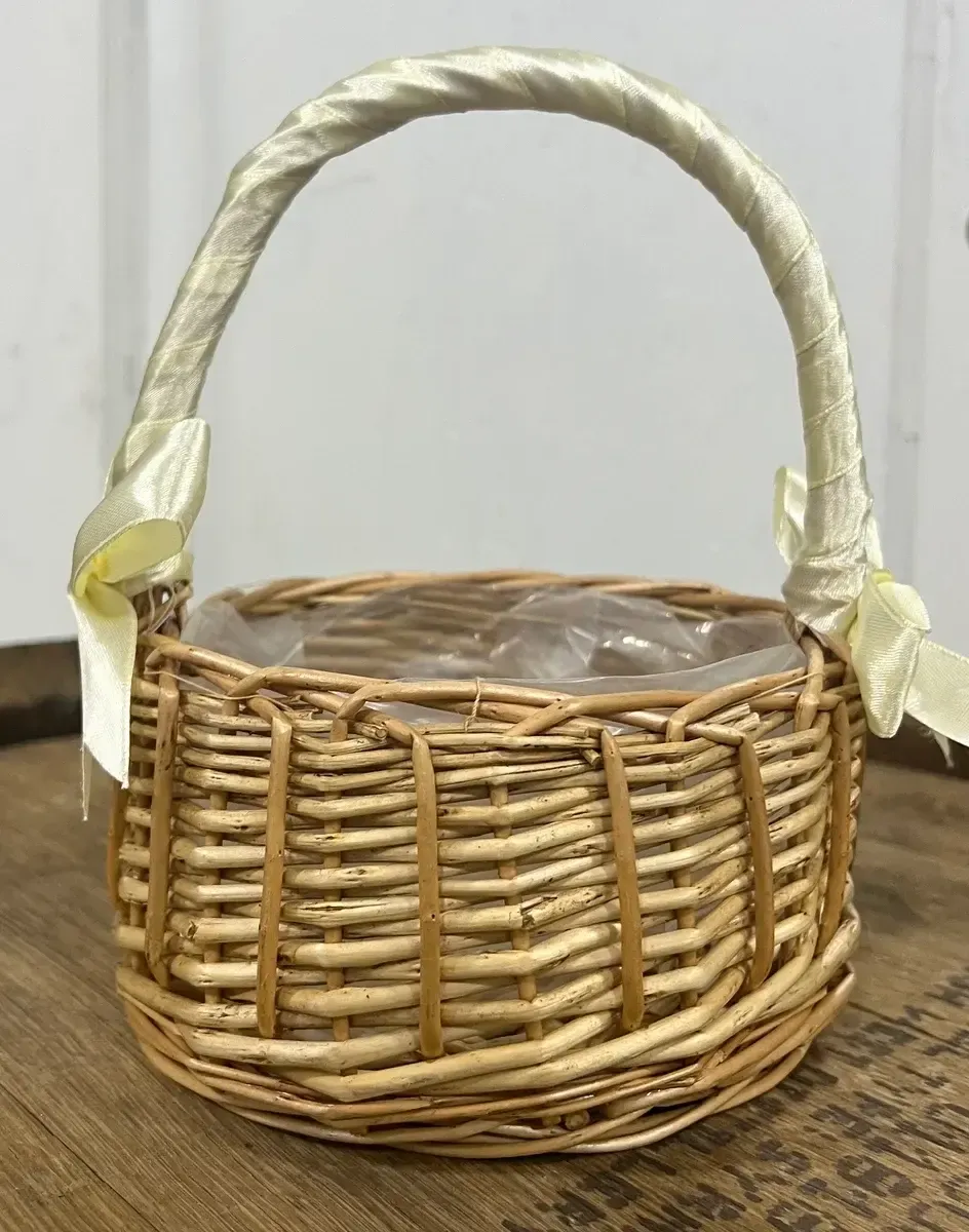 Wicker flower girl basket