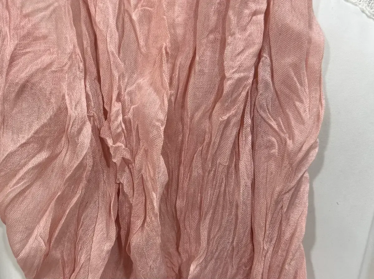 Petal pink gauze table runner